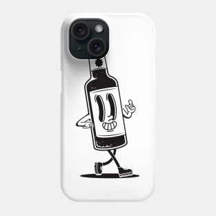 Retro Walking Glass Bottle Walking Illustration Phone Case