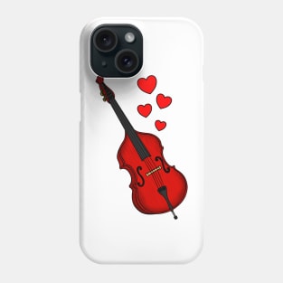 Double Bass Valentines Bassist Wedding Musician Phone Case