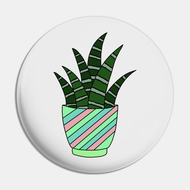 Cute Cactus Design #82: Succulent Dream Pot Pin by DreamCactus