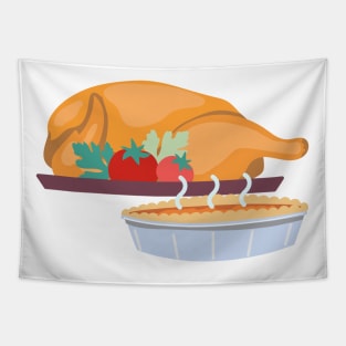 Turkey and Pie Tapestry