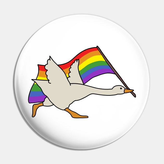 LGBT Goose Pin by valentinahramov