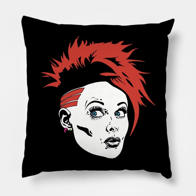 Punk Lucille Ball Pillow by @johnnehill