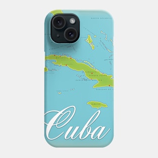 Cuban vintage map Phone Case