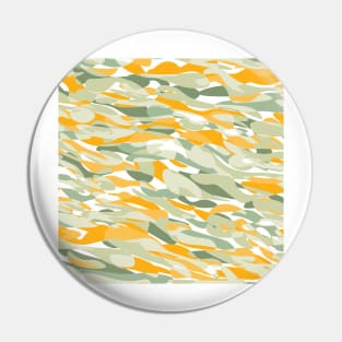 Bright Green and Yellow Flowing Abstract Water Blobs Pin