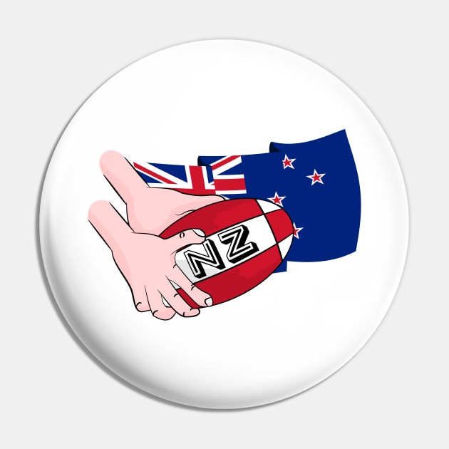 Rugby Ball New Zealand Pin by mailboxdisco