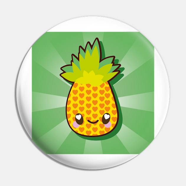 Cute Pineapple Pin by Missajrolls