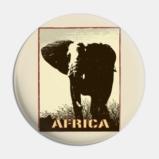 Africa Elephant Pin