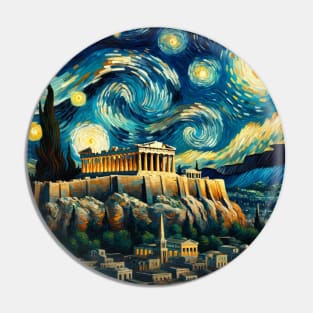 Acropolis Starry Night - Beautiful Iconic Places Pin