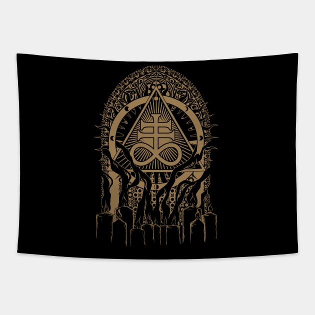 Sulfur emblem Tapestry by evillair