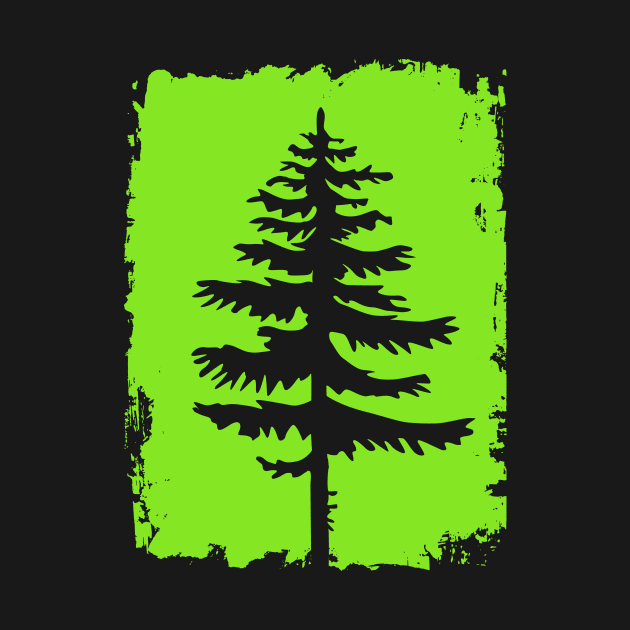 Conifer tree silhouette by PallKris