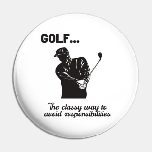 Funny Golf Definition Pin