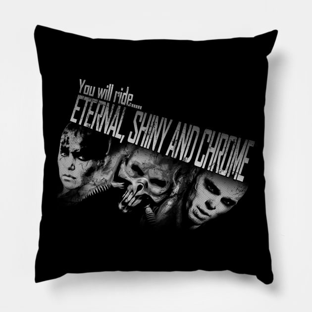 Eternal, shiny and chrome Pillow by outlawalien