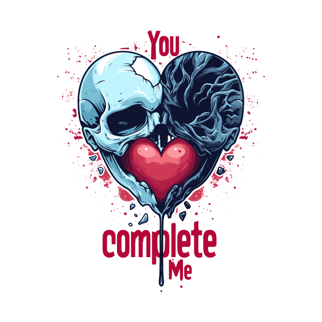 Dark You Complete Me V1 - Soulful Heart Art for Valentine's by YUED