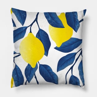 Yellow Lemon tree pattern Pillow