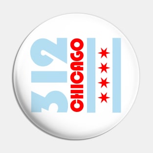 312 Chicago Flag Illinois Chi Town Pin