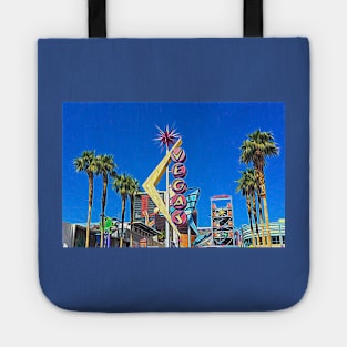 Retro Downtown Las Vegas Sign Tote