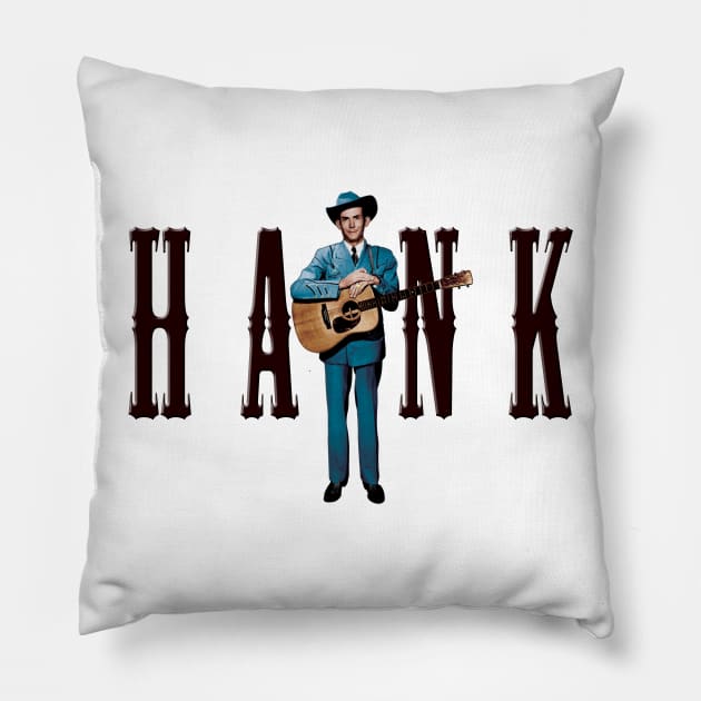 Hank Williams Pillow by PLAYDIGITAL2020