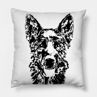 German Shepherd Pen and Ink Art Pillow