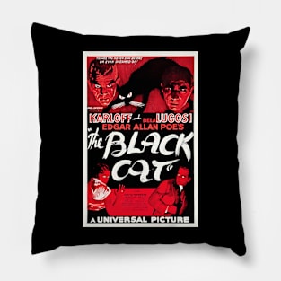 1934's The Black Cat Restored Movie Poster Pillow