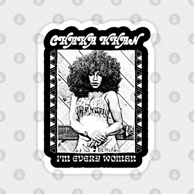 Chaka Khan //// Retro Style Fan Art Design Magnet by DankFutura