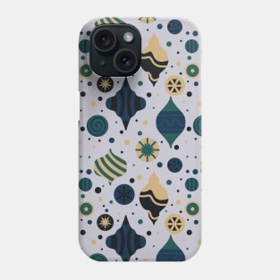 Scattered Ornaments - Art Deco - Minimalist Colorful Holidays Phone Case