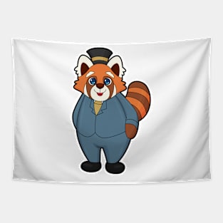 Red Panda as Groom with Hat Tapestry