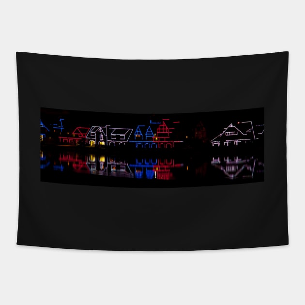 Pennsylvania. Philadelphia. Boathouse Row on Independence day. Tapestry by vadim19