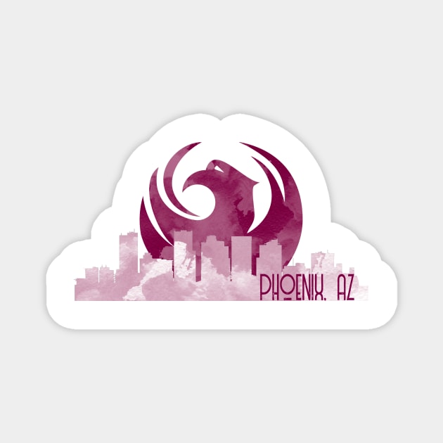 Phoenix Skyline Flag Design Magnet by zsonn