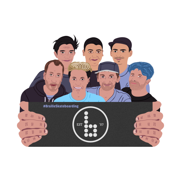 Braille Skateboarding Brailleskateboarding TShirt TeePublic