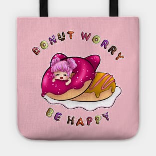 donut worry be happy G Tote