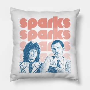 Sparks /// Vintage Style Retro Aesthetic Design Pillow