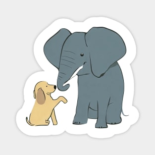 Elephant and dog Magnet