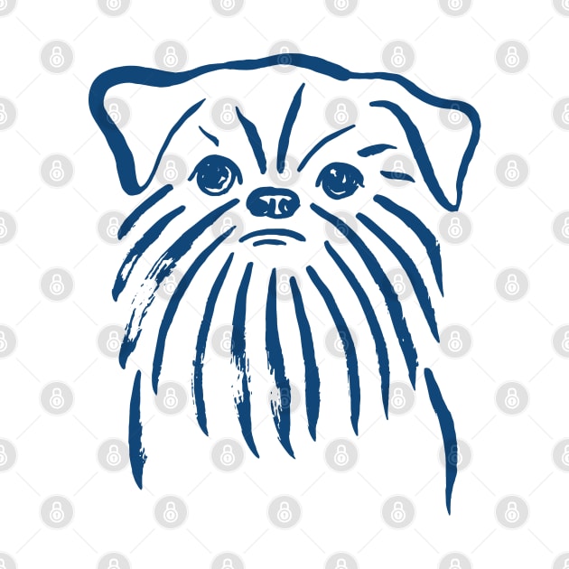 Brussels Griffon (Beige and Blue) by illucalliart