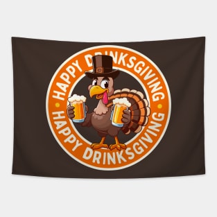 Happy Drinksgiving - Turkey with Beer Tapestry