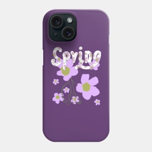 Naif Mauve Spring Flowers Phone Case