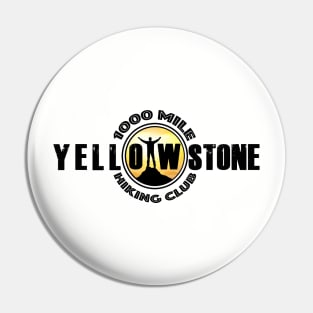 1000 MILE HIKING CLUB Yellowstone National Park - backcountry hiking Pin