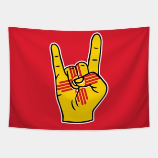 Rock On New Mexico // New Mexico State Flag Rock Hand Tapestry