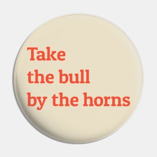 Take the Bull by the Horns Pin