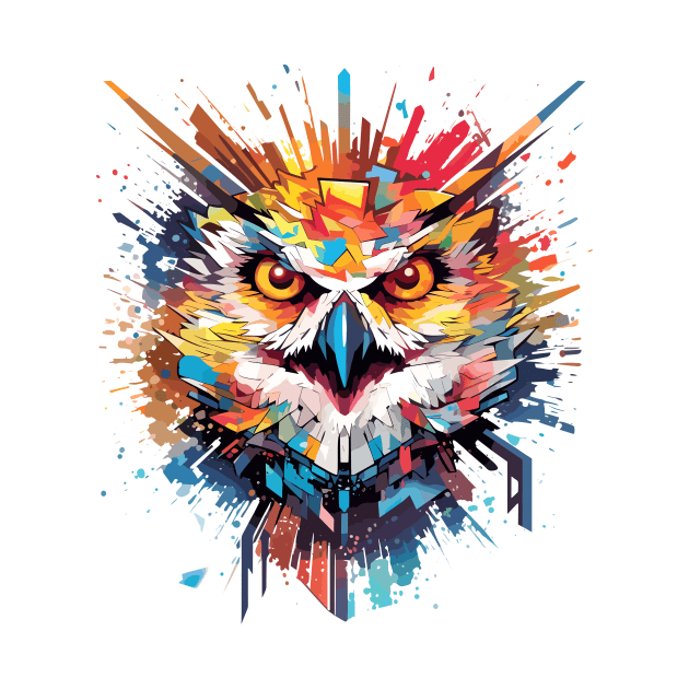 Owl Bird Animal Nature Freedom Wildlife Wonder Abstract by Cubebox