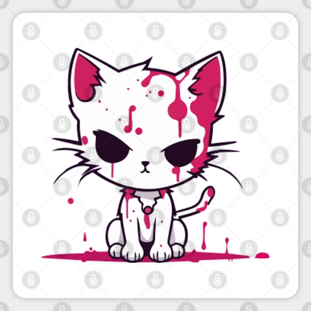 Anime Style Cute Zombie Cat