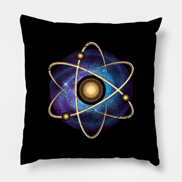 Atom Universe Quantum Physics Pillow by shirtsyoulike