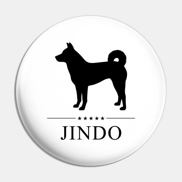 Jindo Black Silhouette Pin by millersye