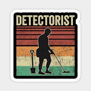 Detectorist Funny Metal Detecting Vintage Retro Magnet