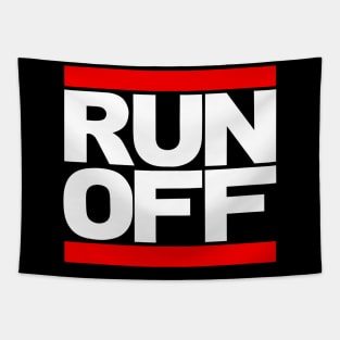 RUN OFF (white) Tapestry