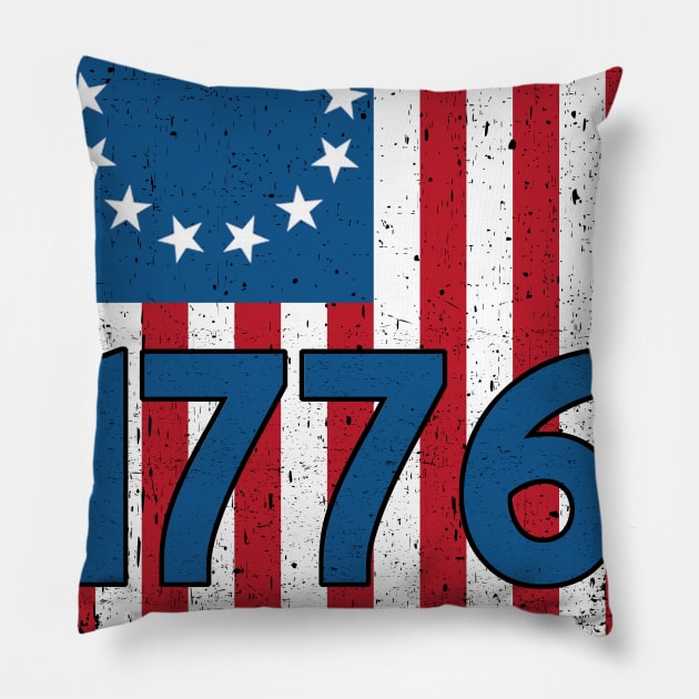 1776 Betsy Ross 4th Of July American Flag Pillow by kateeleone97023