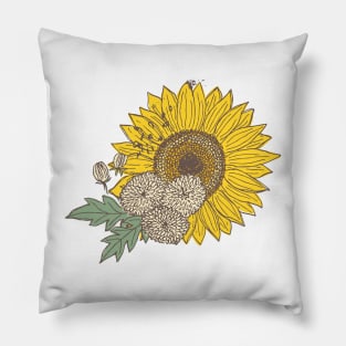 Sunflowers and Mums Pillow