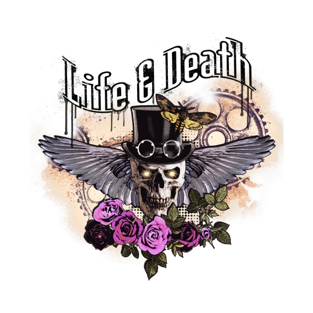 Life & Death Skull #2 by TAS Illustrations and More