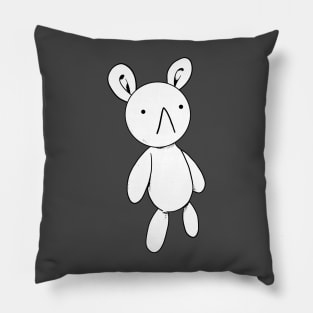 White Rabbit Bunny Sketch Style Meiruko Pillow