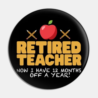 Retired Teacher Pin