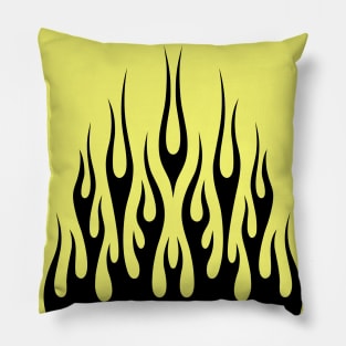 Yellow and Black Flames Pillow